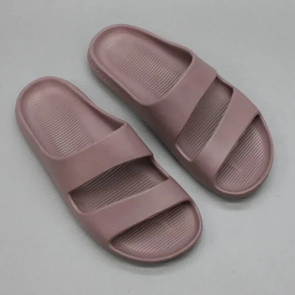 Bombas Ladies 8 Friday Slides Dusty Rose Pink Sandals Slip-on Mules 2-strap Shoe - Picture 6 of 12